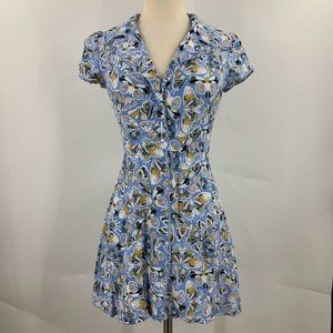 Sunday Best Women's New Vida Dress Low-Collar Short Sleeve Mini Dress Size XS